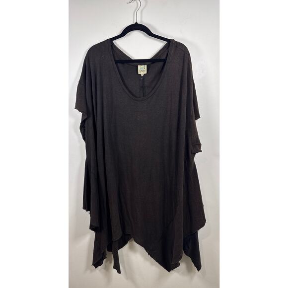 Jaded Gypsy Tops - Jaded Gypsy On The Move Oversized Boho Tunic in Washed Brown, OS NWT